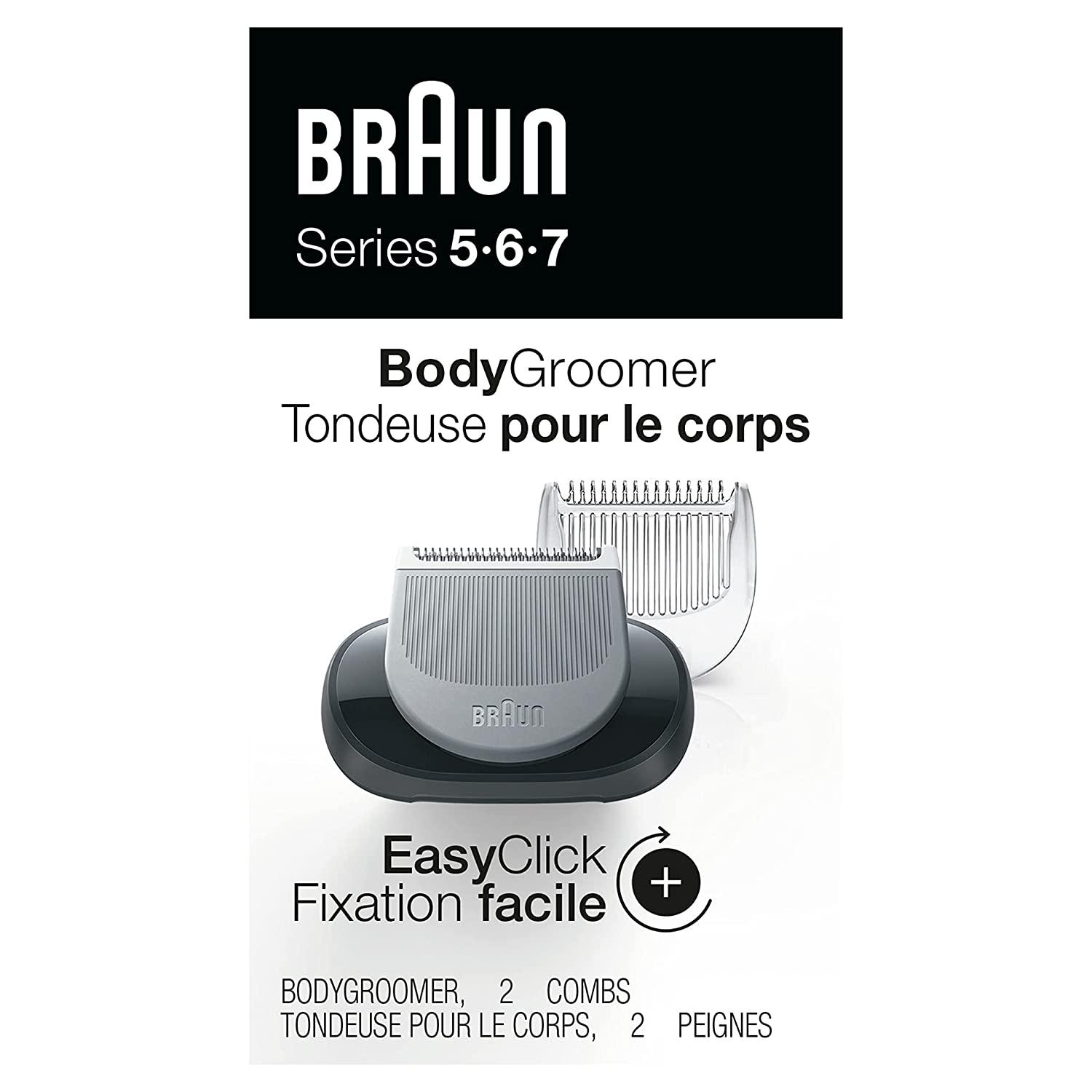 Braun EasyClick Body Groomer Attachment for Series 5, 6 and 7 Electric  Razor, Compatible with Electric Shavers 5018s, 5020s, 6075cc, 7071cc,  7075cc, 7085cc, 7020s, 5050cs, 6020s, 6072cc, 7027cs