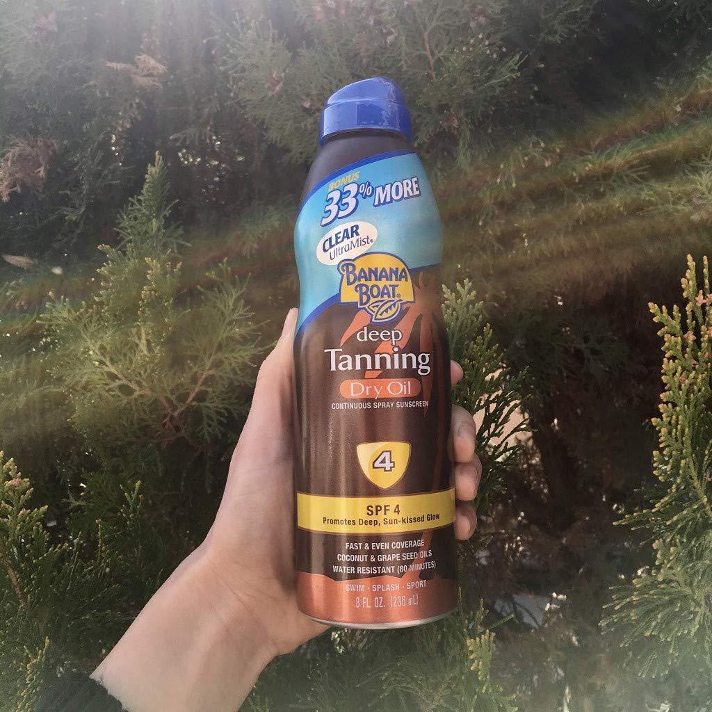 Banana Boat Deep Tanning Dry Oil With Coconut Oil Spf 4 8 Oz