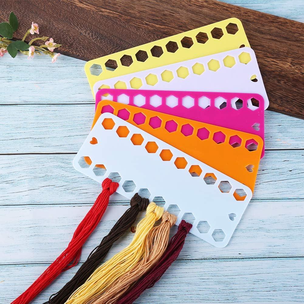 5 Color Plastic Floss Bobbin, Plastic Sewing Thread Winding Plate Board  Card For Cross Stitch Embroidery Thread Bobbins Organizer Craft Diy Sewing  Sto