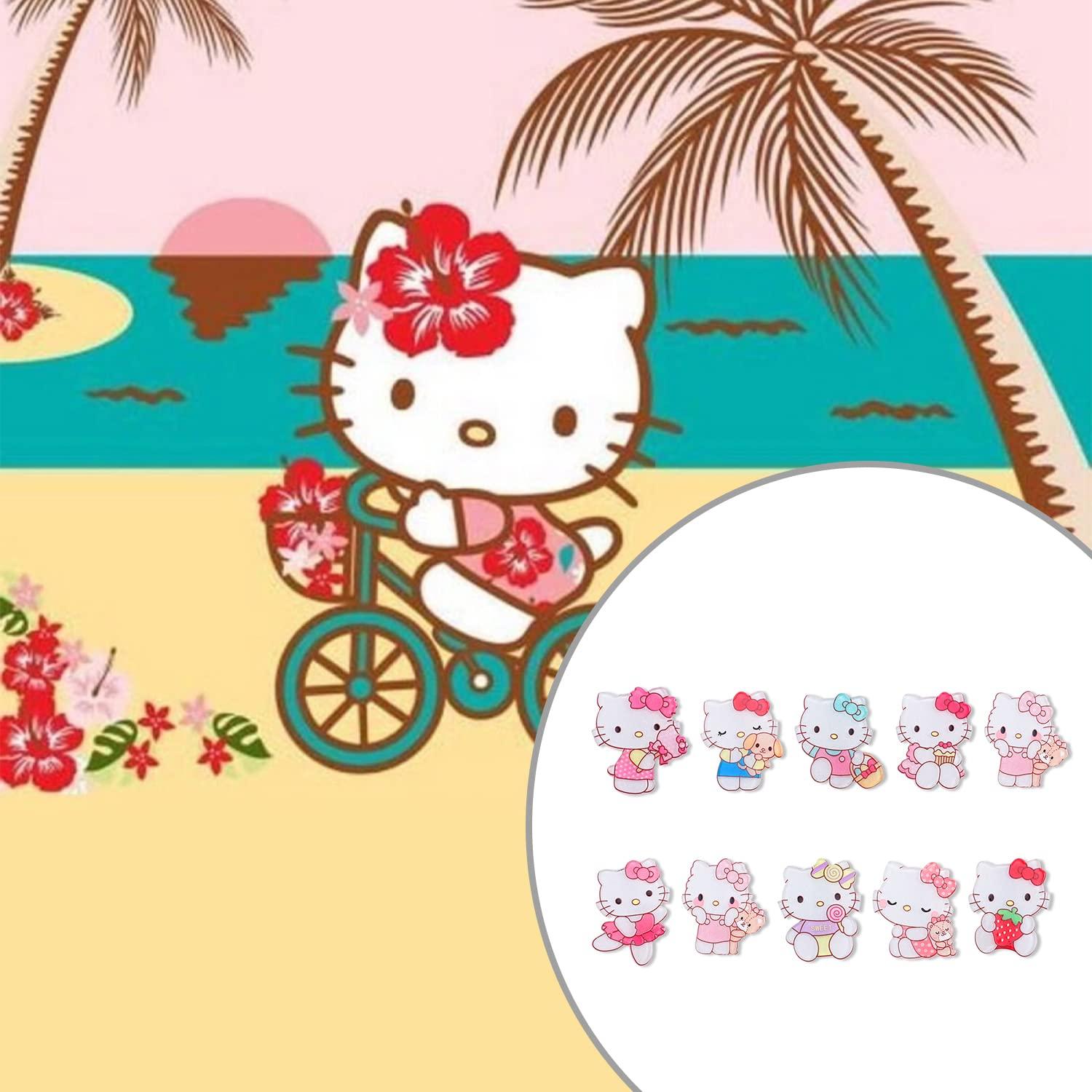 New Korean Creative Snario Candy Hair Clips Kawaii Hello Kitty Pom Pom  Purin Cute Anime Girl