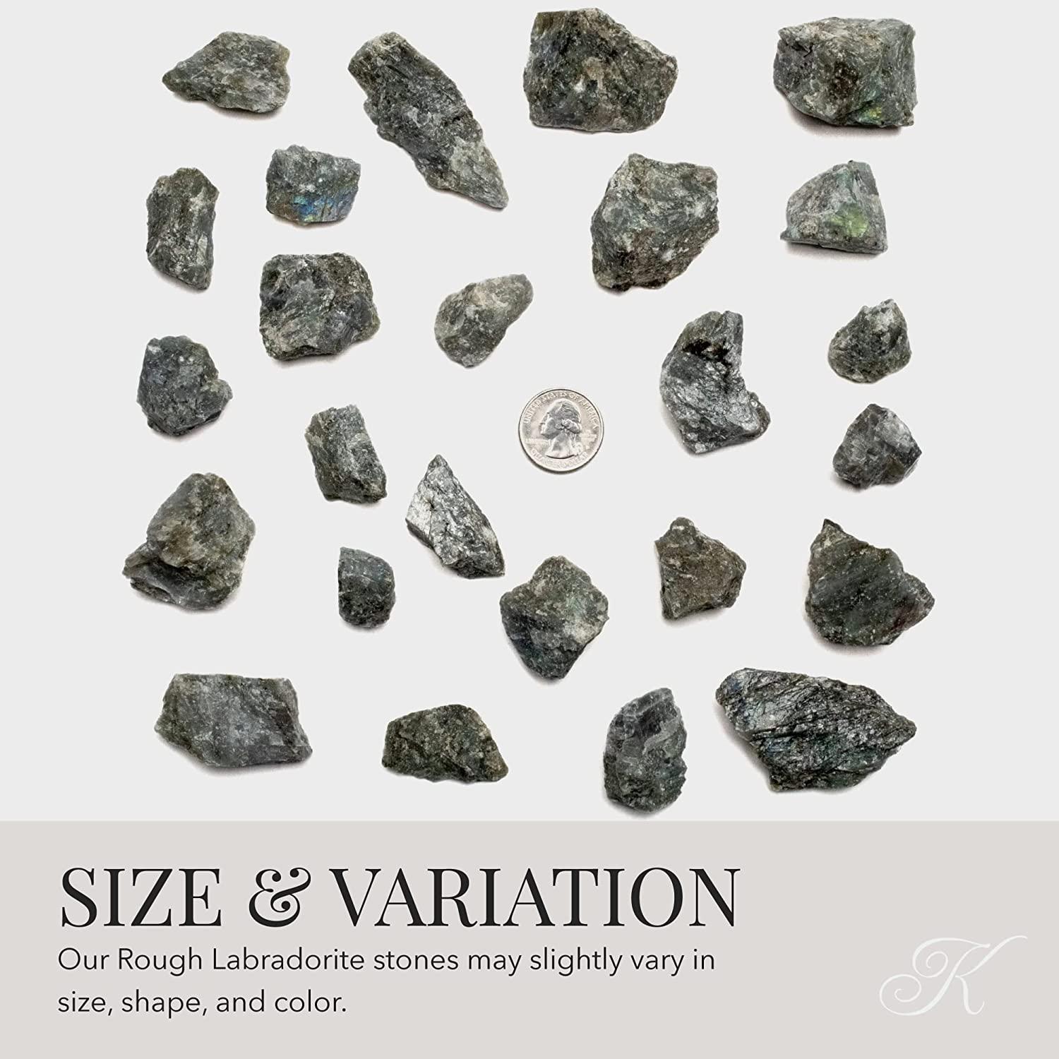 KALIFANO Rough Labradorite 10 Stone Bulk Bundle with Healing & Calming