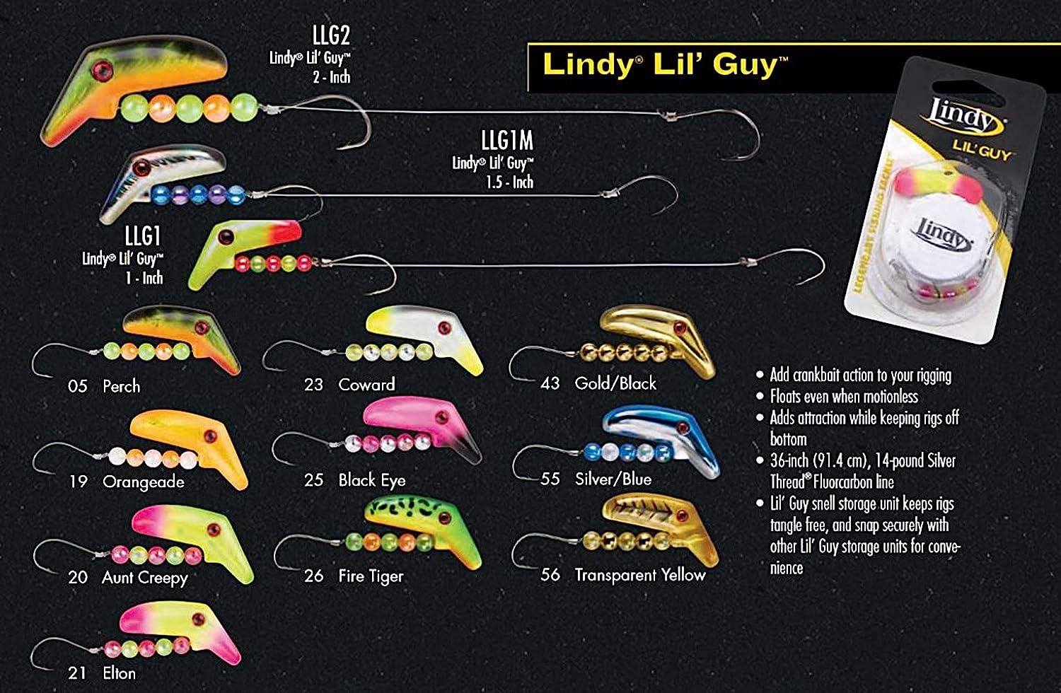 Lindy Lil' Guy Walleye Fishing Rigging - Adds Crankbait-Style Action and  Floatation to Lindy Rigs 1 Inch Perch