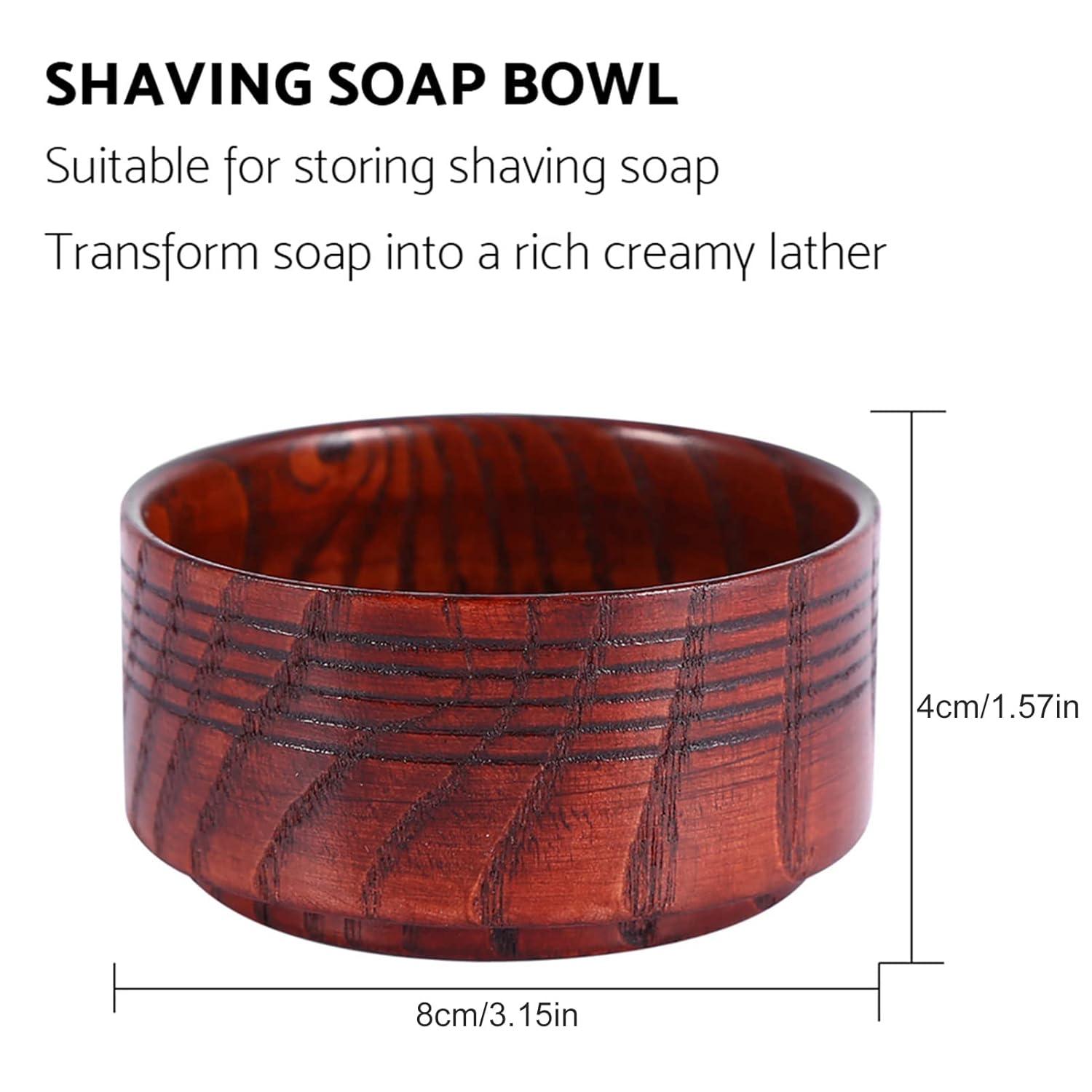 Anself Wooden Shaving Soap Bowl Shave Cream Cup Cleaning Mug - View #10