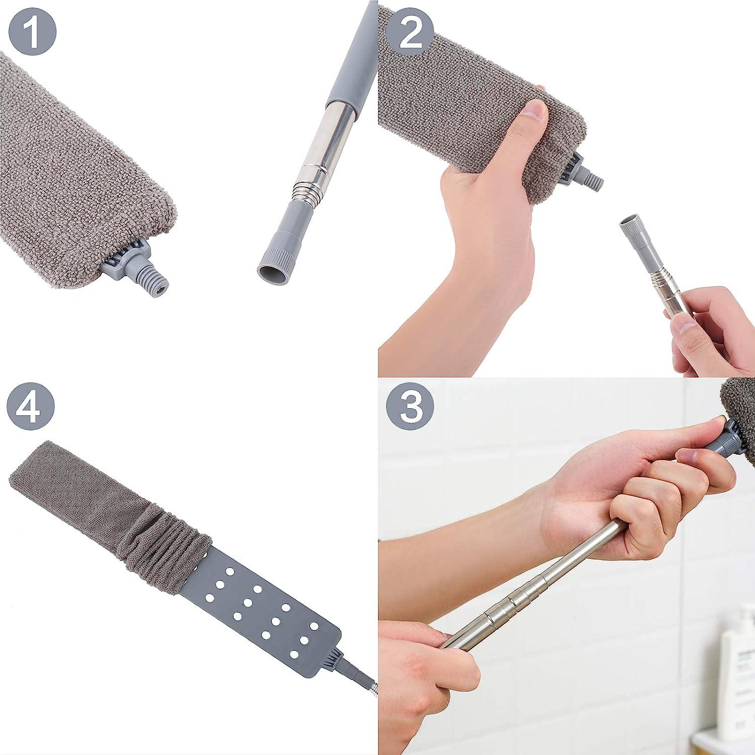 Retractable Gap Dust Cleaner, Microfiber Hand Duster, Under Fridge &  Appliance Duster, Telescopic Dust Brush for Wet and Dry, Cleaning Tools for  Home