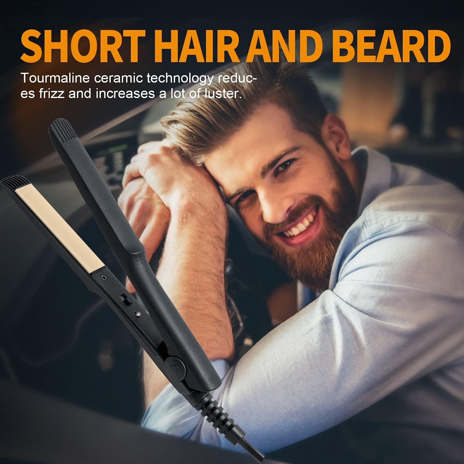 Flat Iron Beard Hair Straightener Cream Mini 2-in-1 Hair