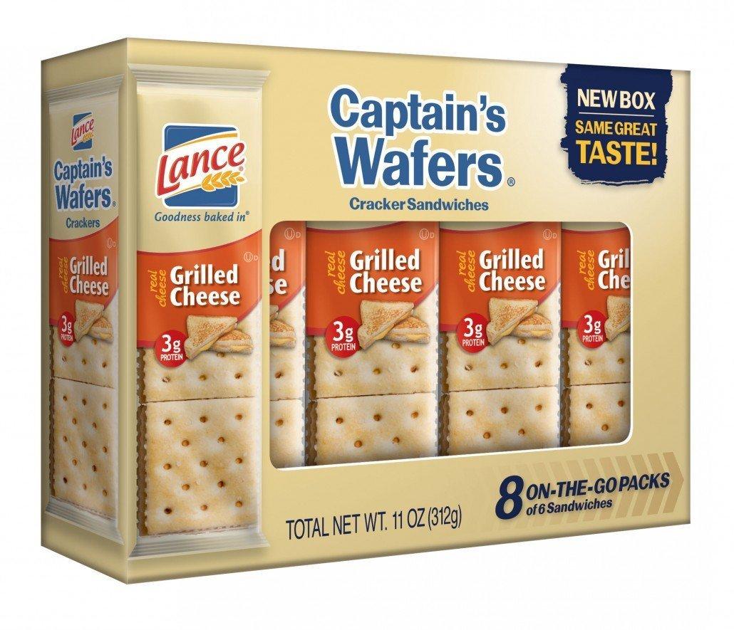Lance Captains Wafers Crackers Grilled Cheese 8 Count (Pack of 3)