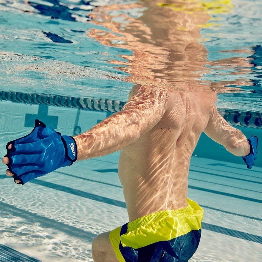 Speedo Aqua Fit Swim Training Gloves Medium Royal