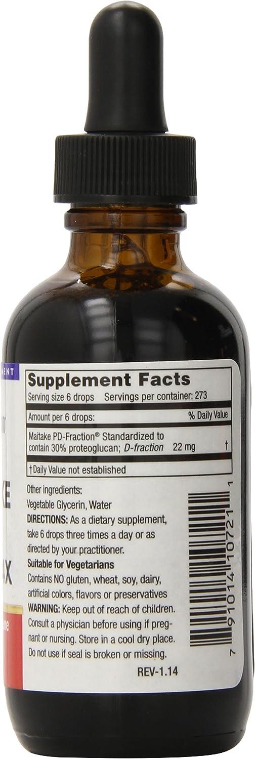 Mushroom Wisdom Maitake D Fraction Pro 4X 2.02 Fl Oz Immune Support