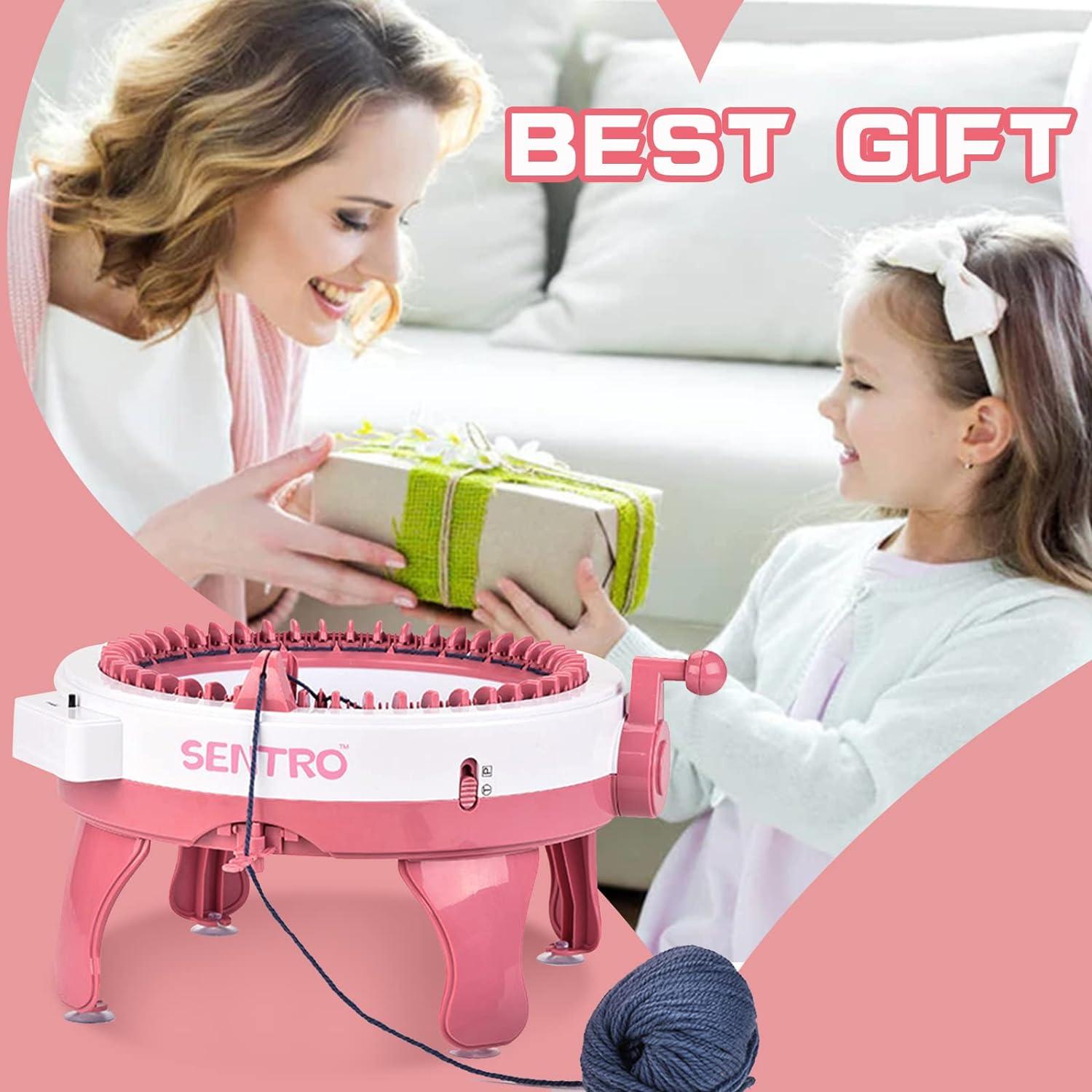 Knitting Machine 48 Needles Knitting Machine Smart Weaving Loom Round Knitting  Machines with Row Counter for Adults or Kids DIY Knit Loom Machine Kit for  Hat Scarves Gloves Socks