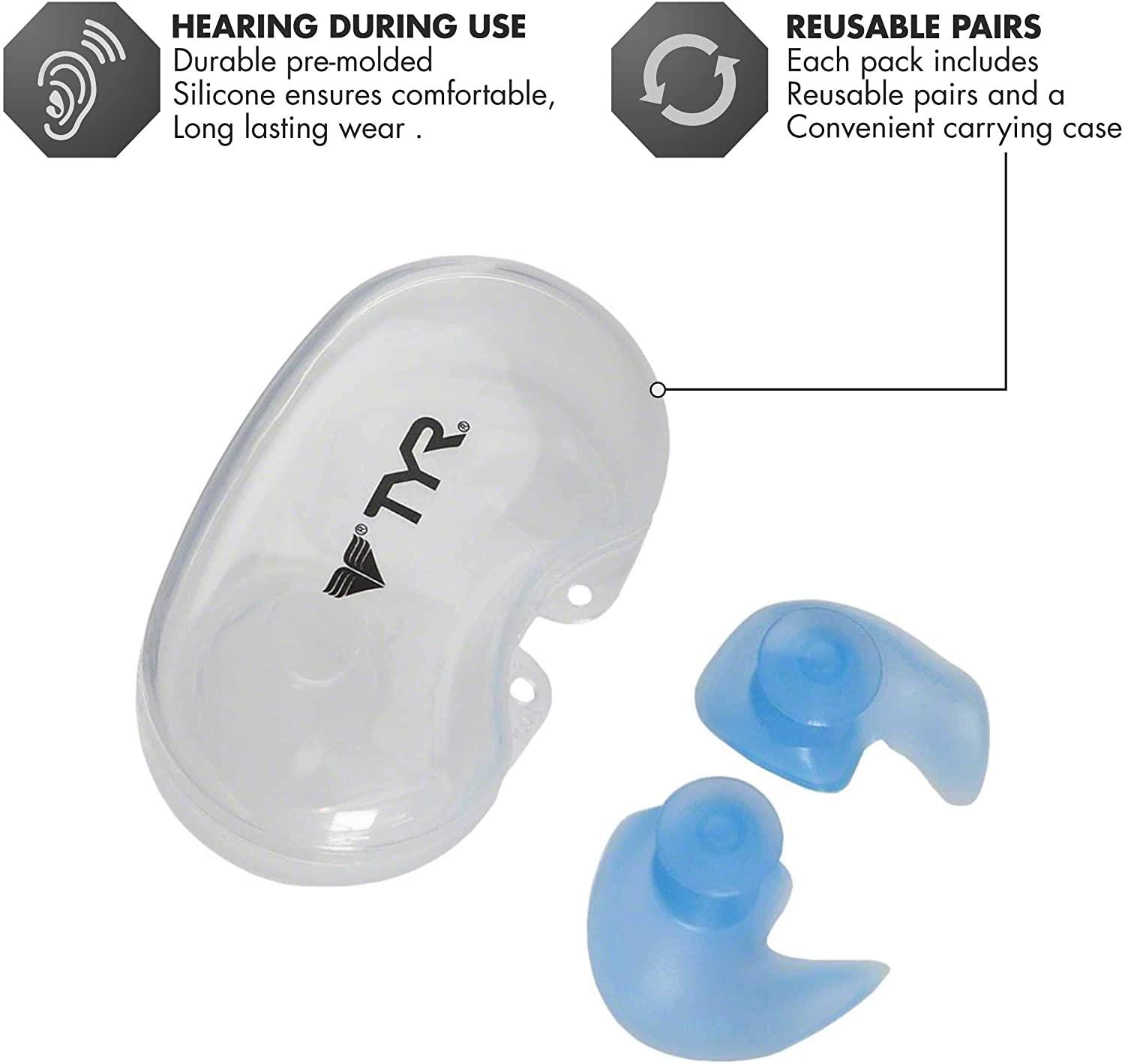 TYR Silicone Molded Ear Plugs Blue