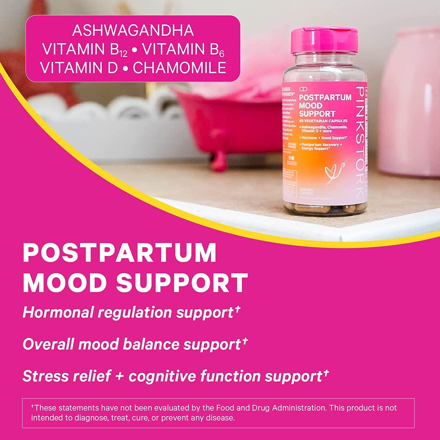 Pink Stork Postpartum Mood Support Hormone Balance & Recovery with