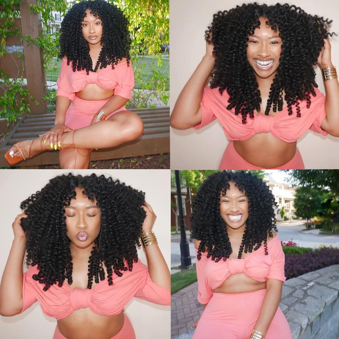 Short Jamaican Bounce Crochet Braiding Hair Extensions Toni Curls Spring  Curly | eBay