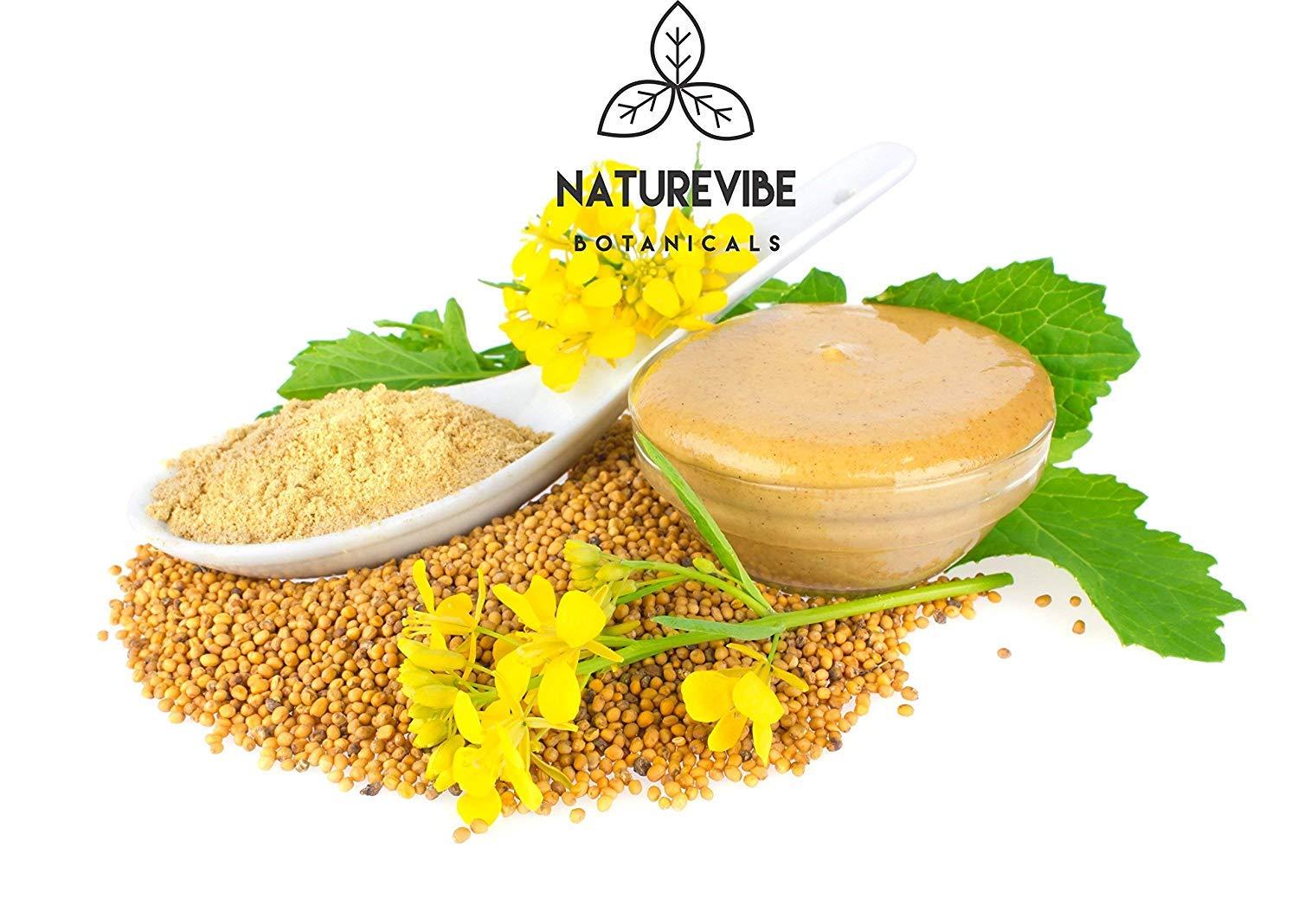 Naturevibe Botanicals Organic Yellow Mustard Seed Powder, 1 Pound 100