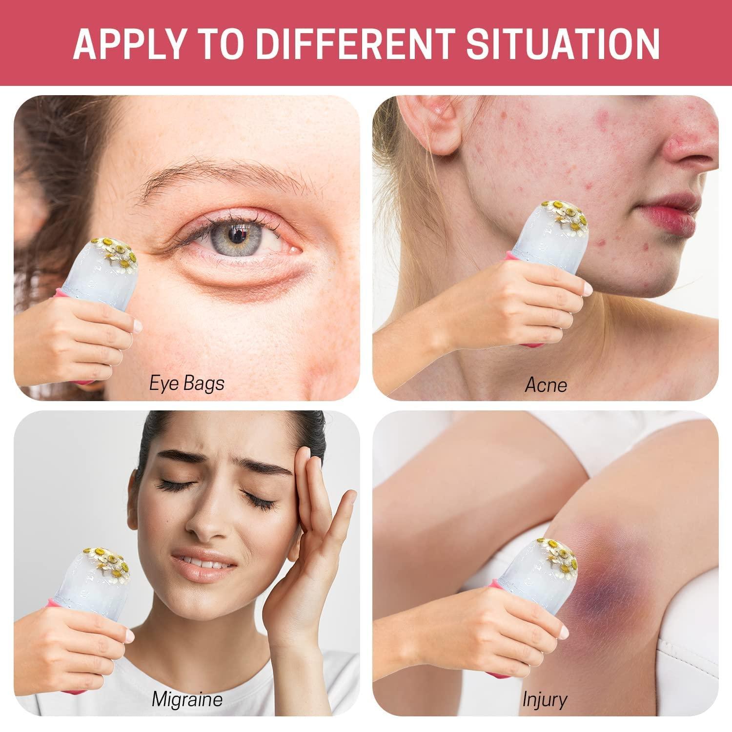 Ice Roller for Face and Eyes Luxurious Iced Contour Stick Roller