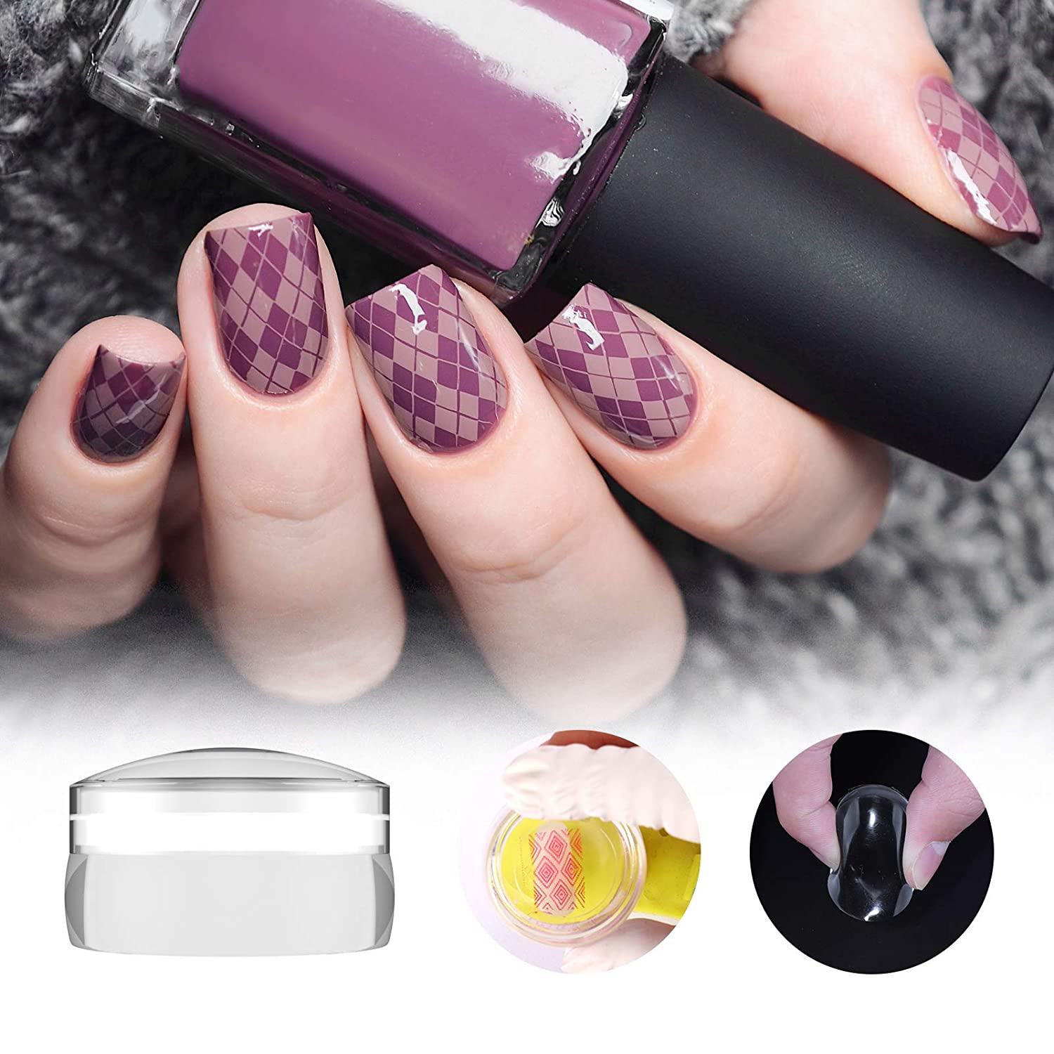 Silicone Nail Art Stamper Refill Head Replacement Manicure Stamping Clear  Jelly | eBay