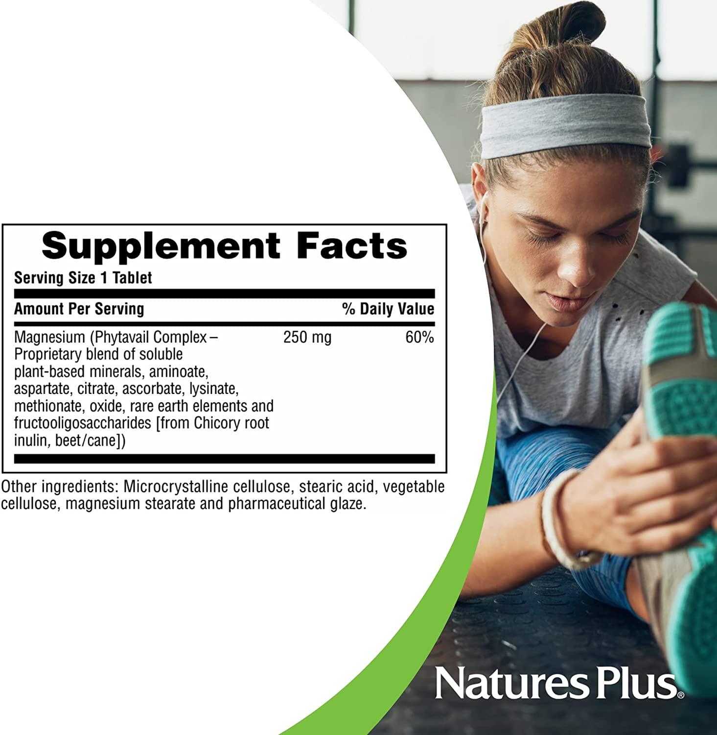 Nature's Plus Dyno-Mins Magnesium 250 mg - 90 Acid-Resistant Tablets ...
