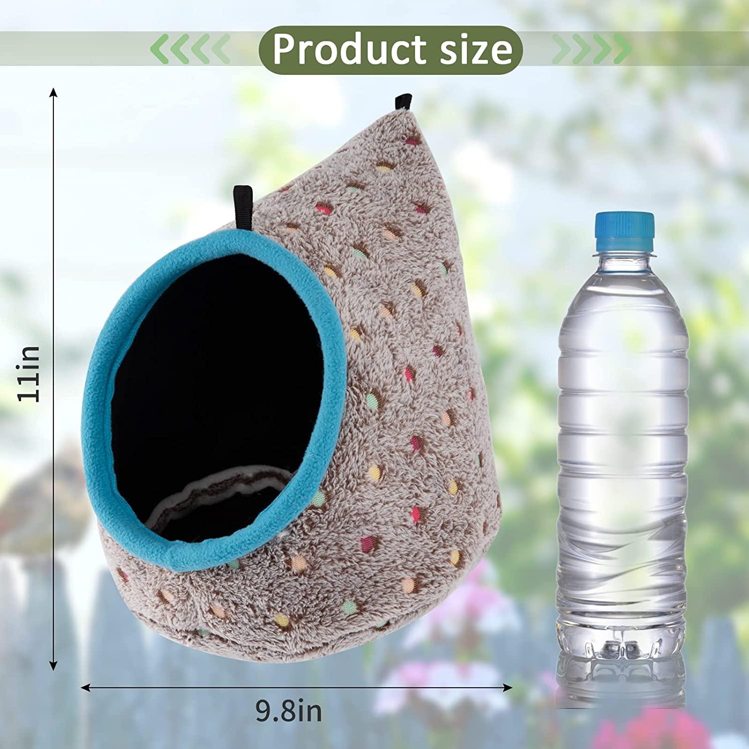 MEWTOGO Winter Warm Bird Nest, Bird Bed for Cage with Fixable Opening