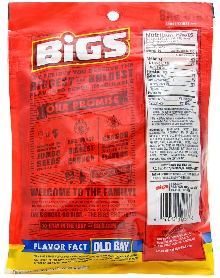 Bigs Sunflower Seed Flavor Variety Pack 9 bags (5.35oz each) with Bonus