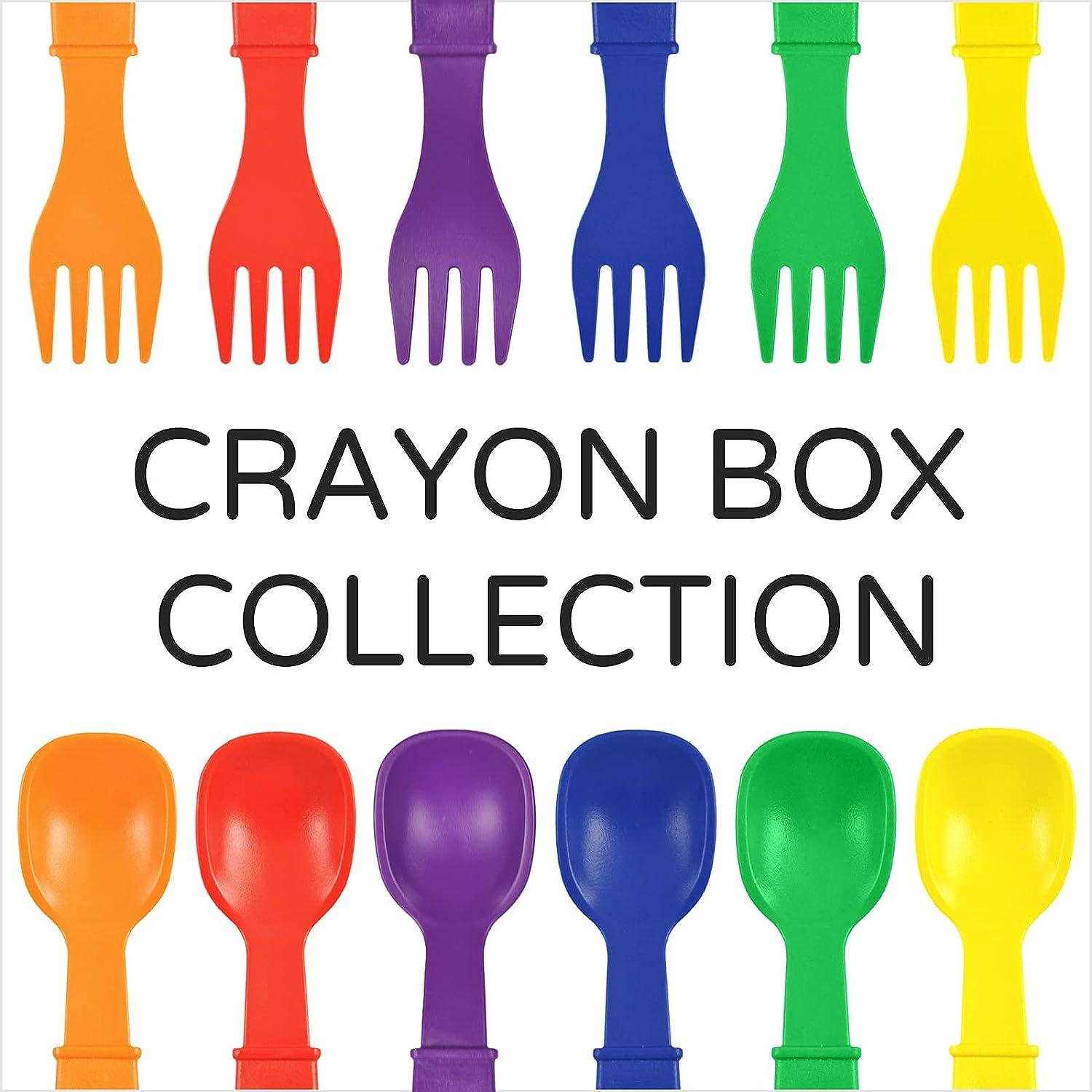 Re Play Made in the USA Set of 6 No Spill Sippy Cups - Yellow Kelly Green  Navy Amethyst Red Orange (CrayonBox) Crayon Box