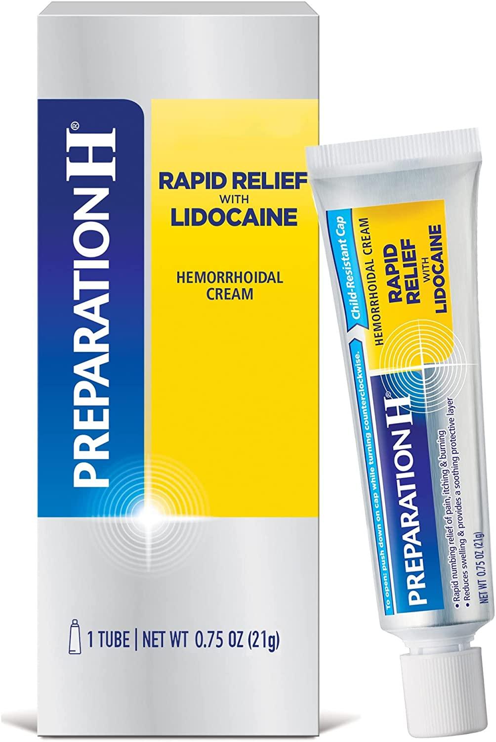 Preparation H Rapid Relief Hemorrhoid Cream with Lidocaine, Numbing
