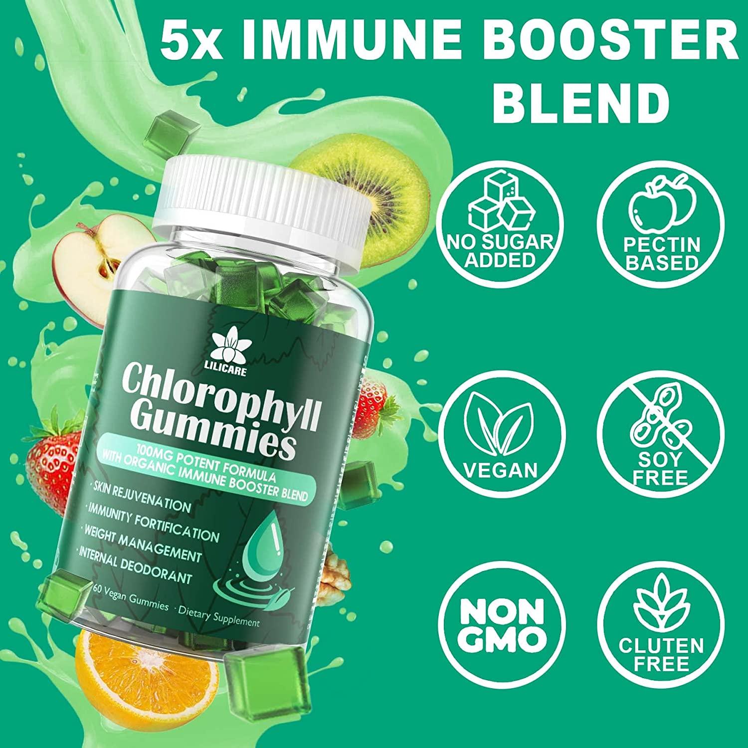 Chlorophyll Gummies New Formula Sugar Free with Unfiltered ACV, Sea