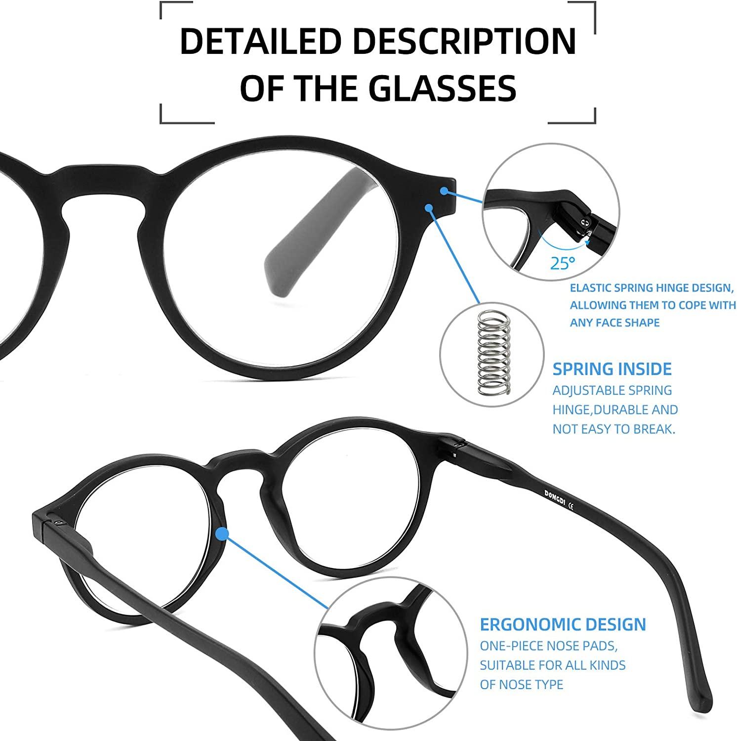 Blue Light Blocking Reading Glasses,Anti Glare/Headache/Eye Strain UV