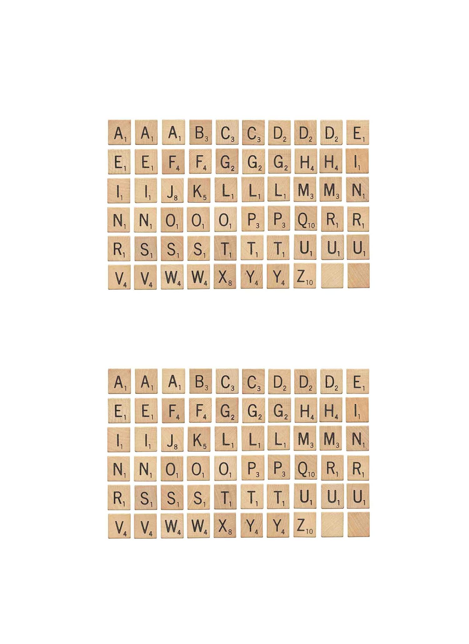 Scrabble Tiles 1cm Icing sheet Cake Topper Edible Icing