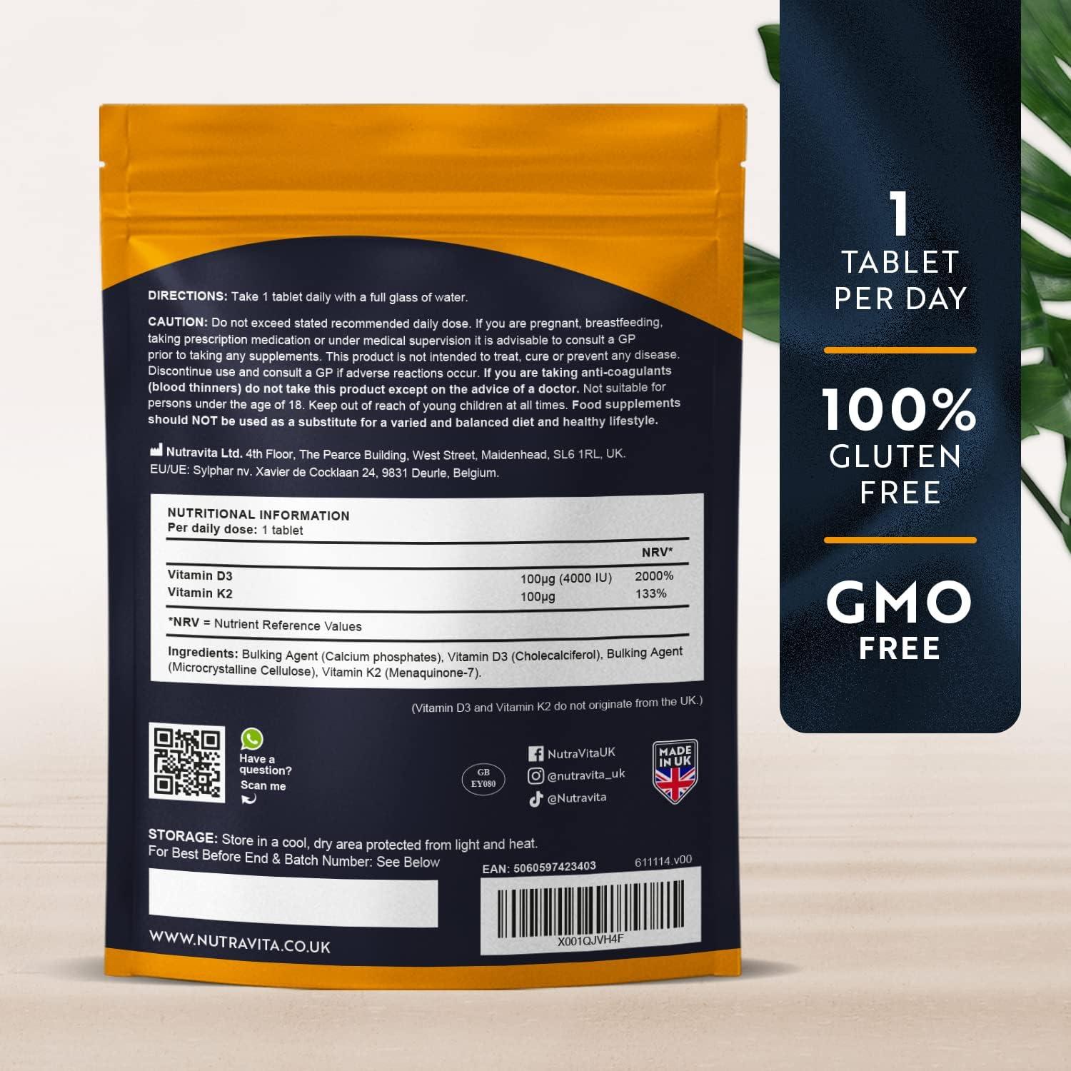 Stronger Bones Prowise Vitamin D3 4000IU & K2 MK7 | 180 Tablets | Stronger Bones