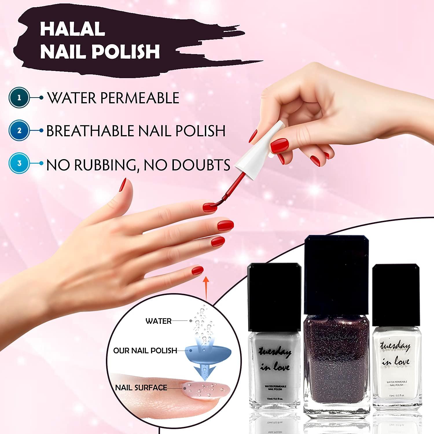 Halal Nail Polish by Tuesday in Love WUDU & Ablution Permissible Vegan Nail Polish Oxygen
