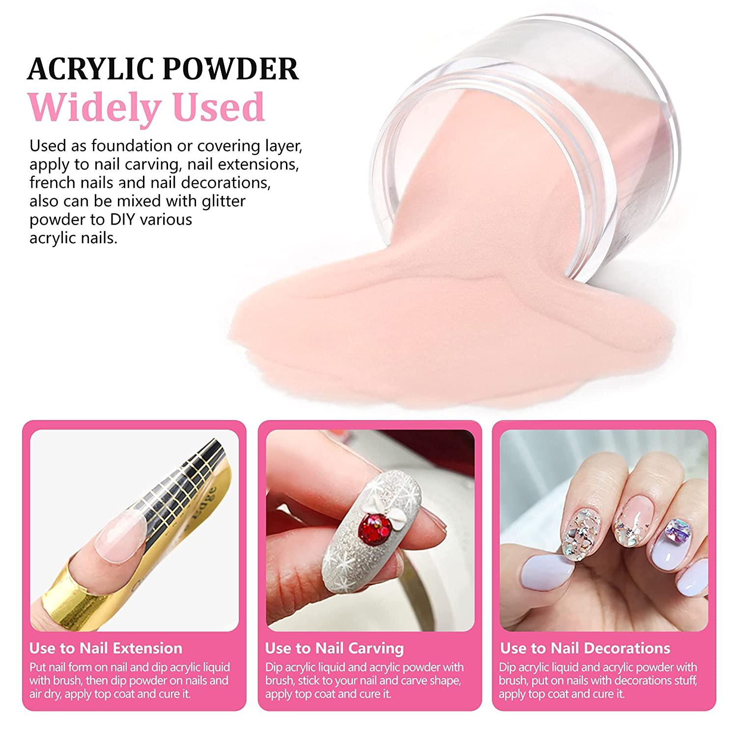 The Powders cherry Pink (Professional Acrylic Nail System Acrylic Powd |  enailcouture