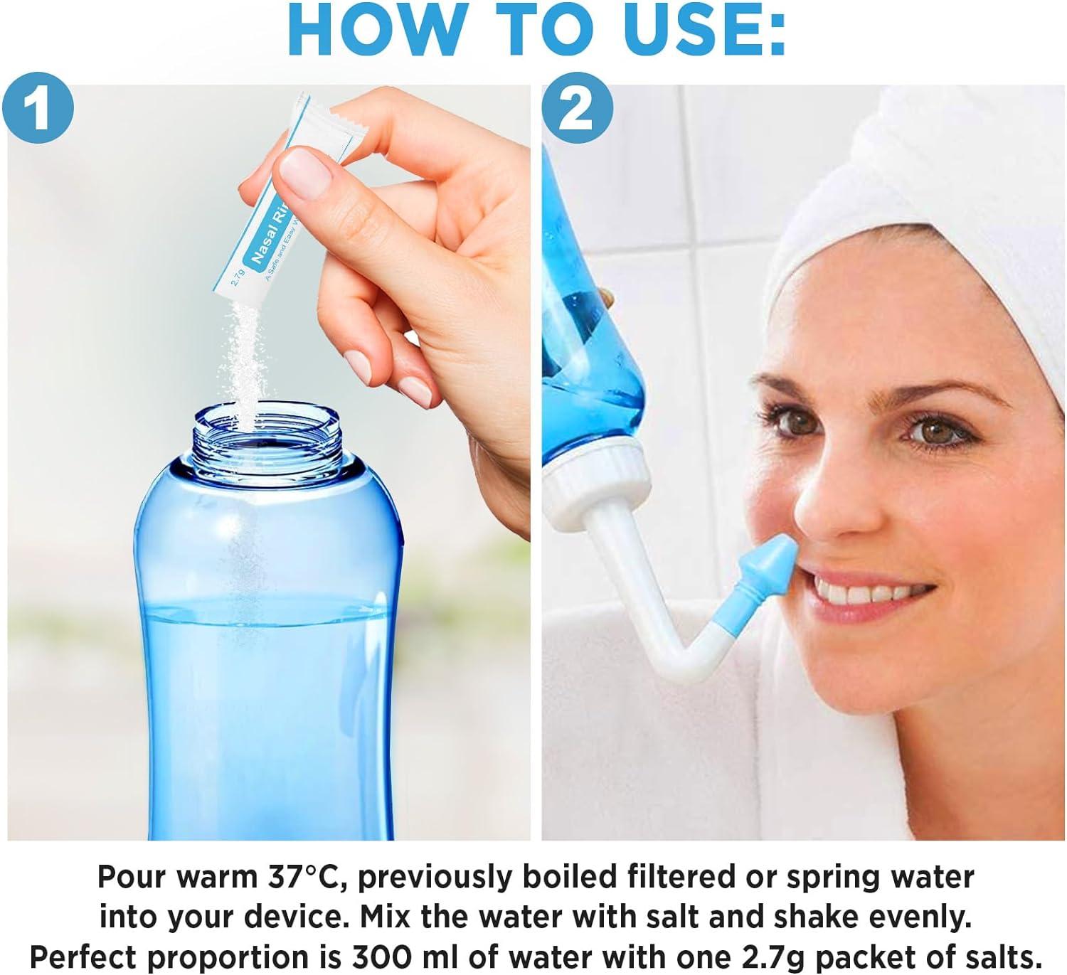 Nasal Rinse Salts Sachets 60 Units Neti Pot Sinus Rinse Salts Nasal