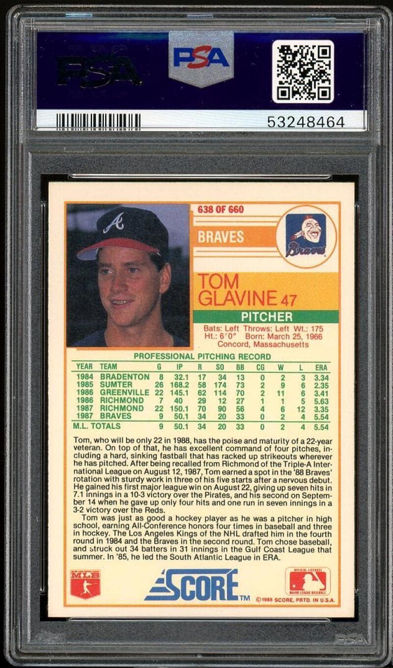 Tom Glavine Rookie Card 1988 Score #638 PSA 9