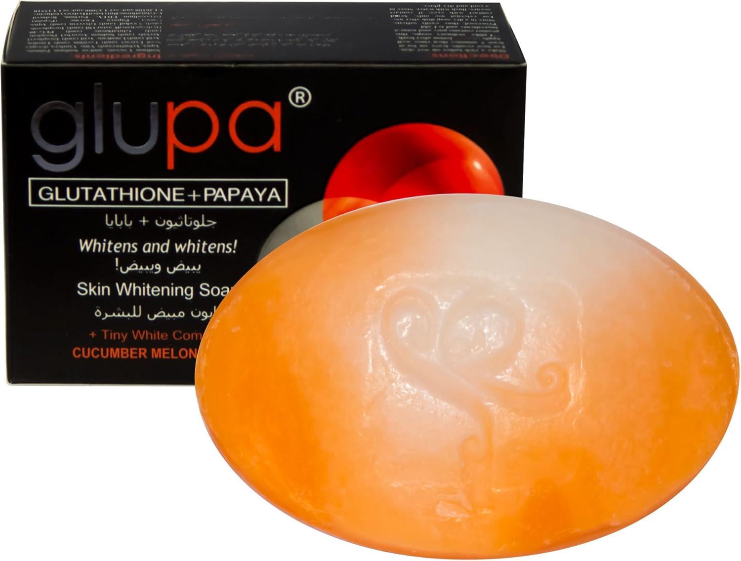 Glupa Lightening Soap with Glutathione & Papaya Plus Vitamins C & E Arbutin  Grape Seed Extract Large Bar 135 g | Buy Now with Express International  Delivery | GoSupps.com