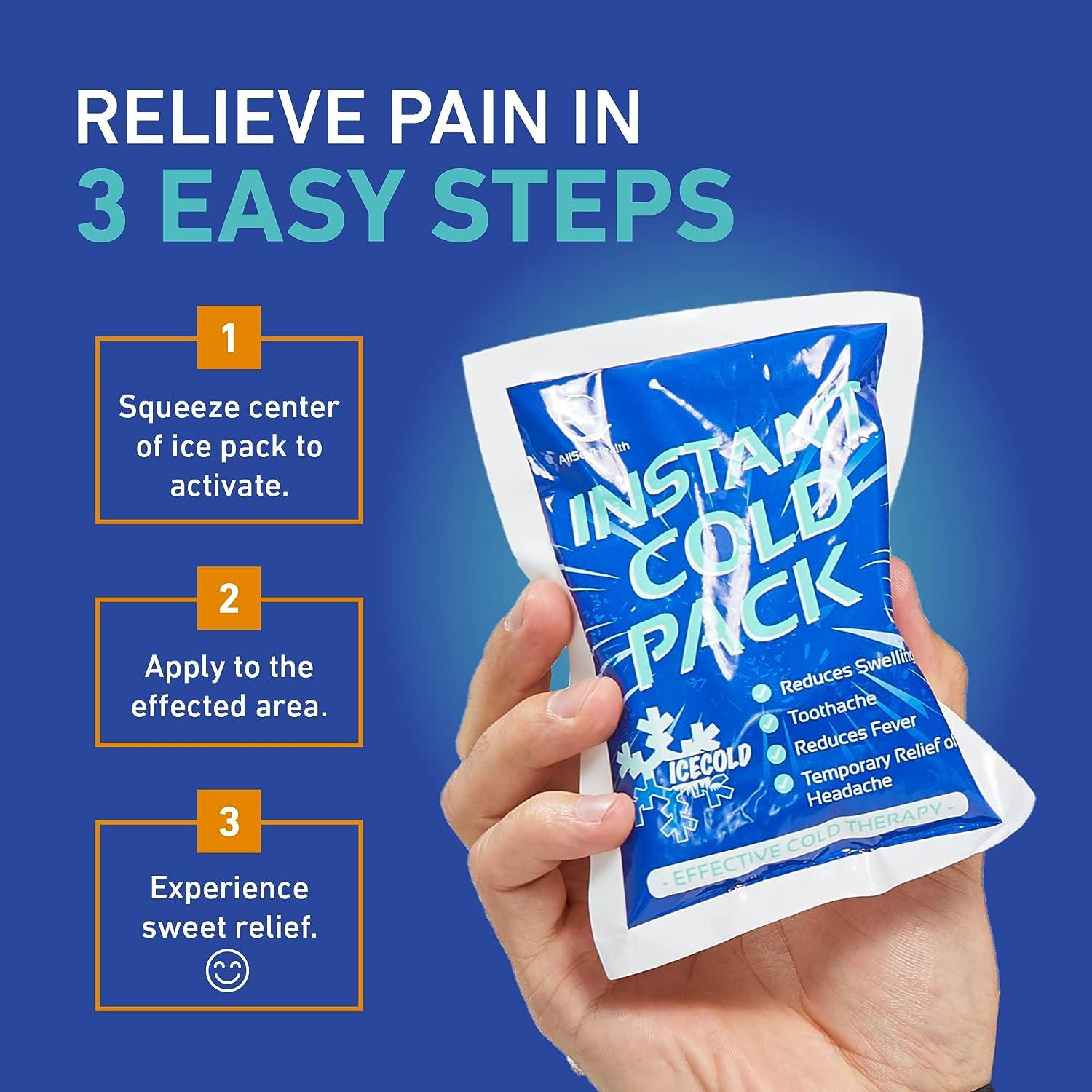 25 Packs Instant Cold Pack Disposable Instant Ice Packs for