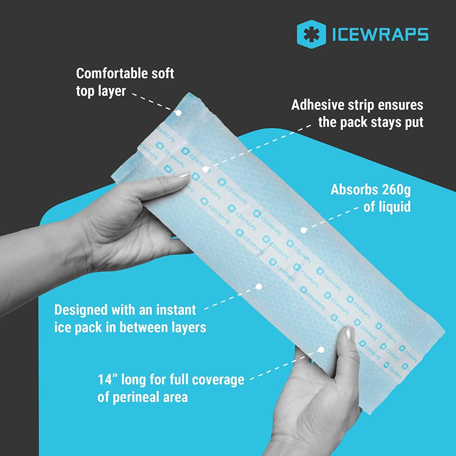 ICEWRAPS Instant Postpartum Pads 12 Individually Wrapped Ice Packs