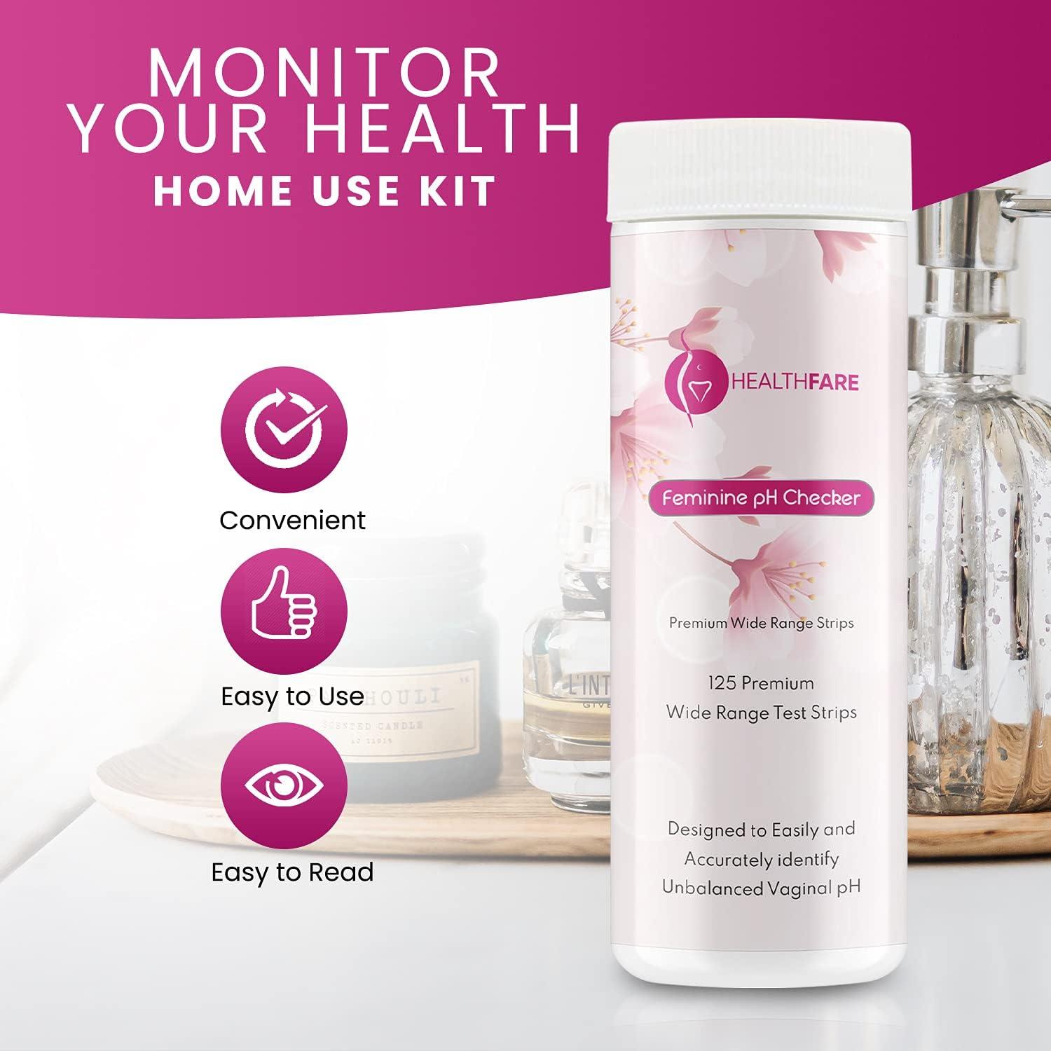 HealthFare Feminine pH Checker Test Strips to Monitor Intimate Health