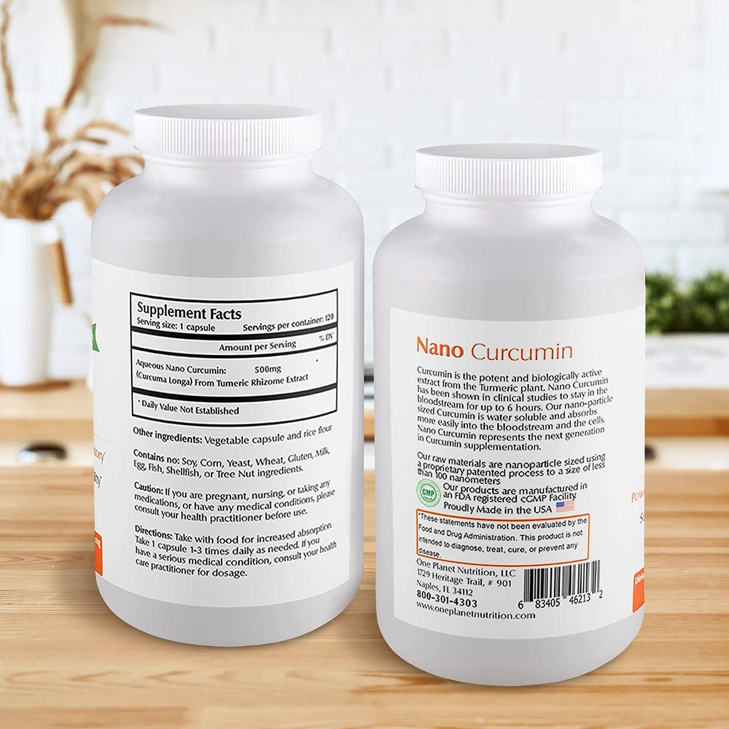 One Nutrition Nano Curcumin 500 mg, Turmeric Curcumin Water