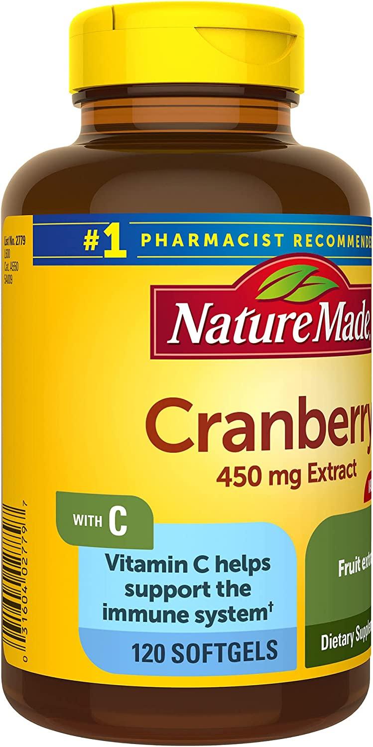 Nature Made Cranberry with Vitamin C Softgels Immune & Antioxidant