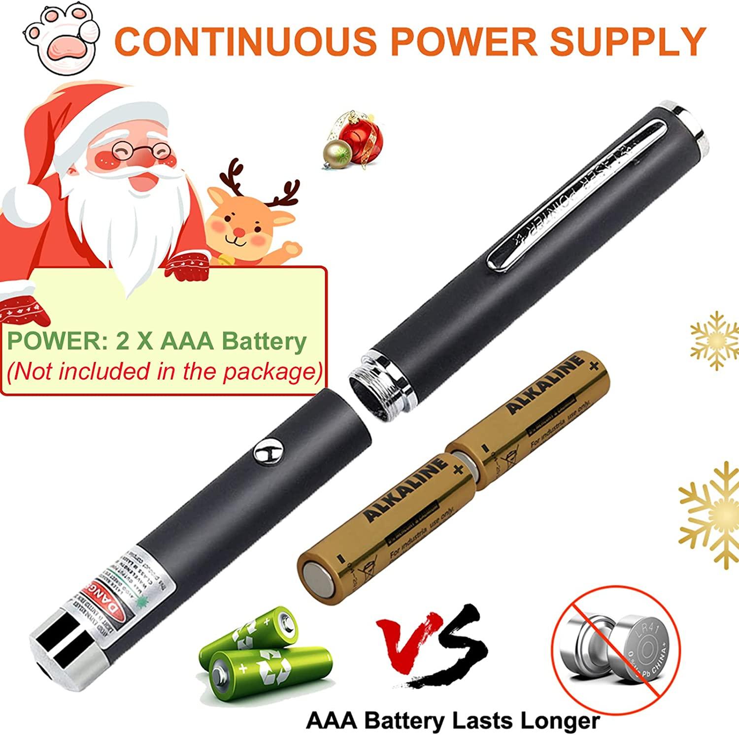 3 Packs 900Mile Laser Pointer Pen Green Blue Red Light Visible - Foto 5