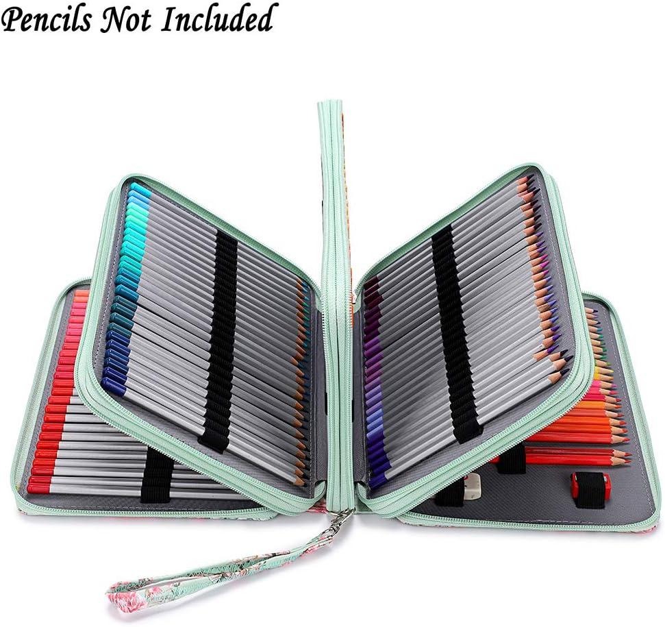BTSKY Colored Pencil Case- 120 Slots Holder Bag Large Capacity Organizer  Handle