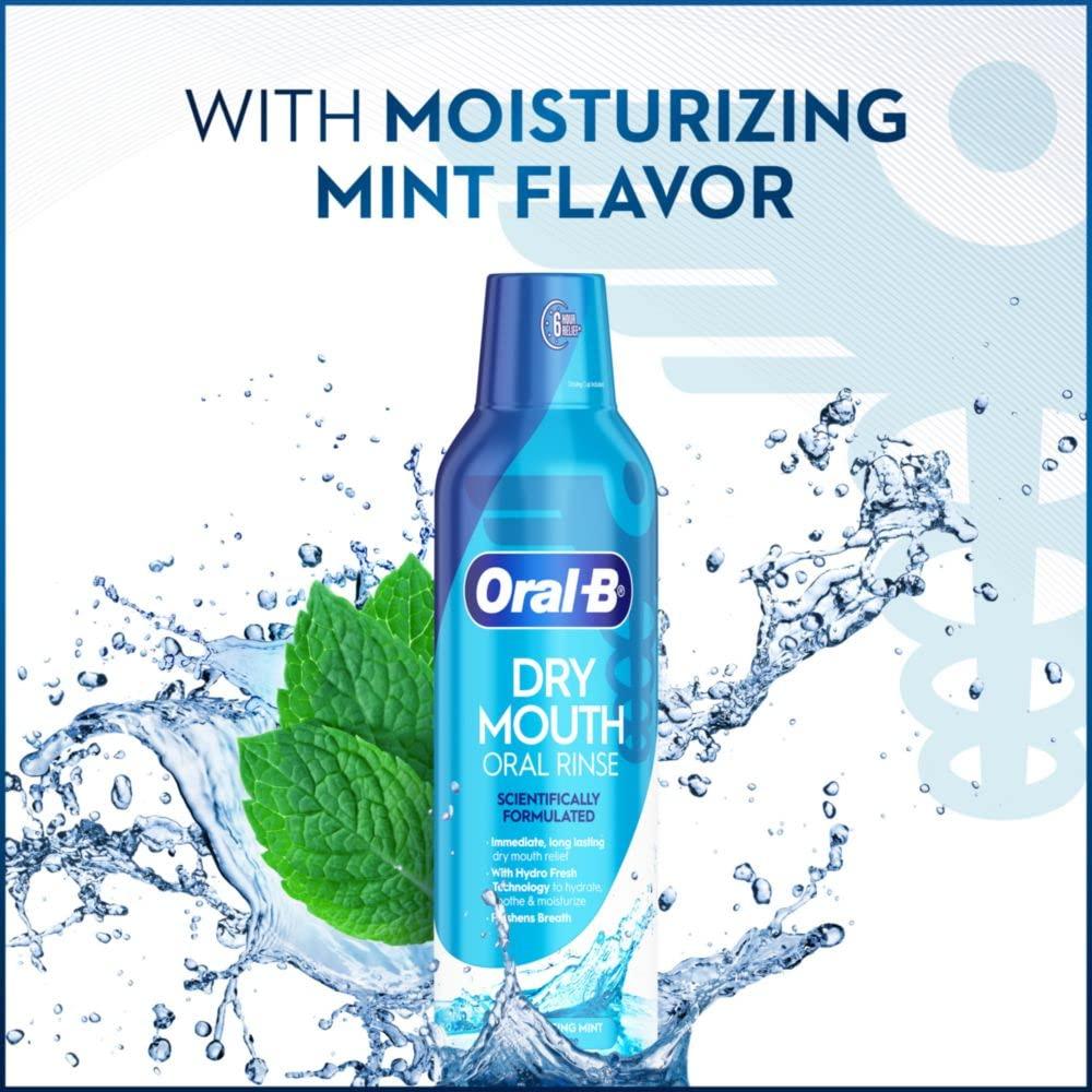 OralB Dry Mouth Oral Rinse Mouthwash Moisturizing Mint 16 Fl Oz