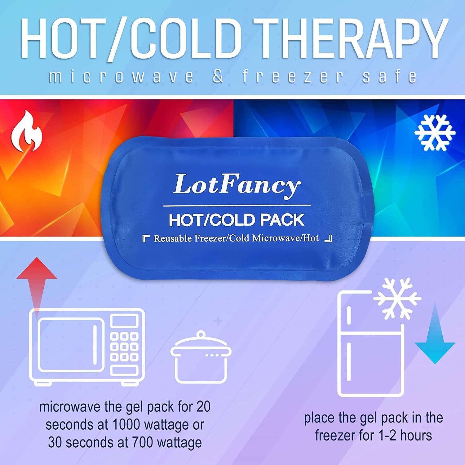 LotFancy Reusable Gel Ice Pack for Injuries 6PCS Small Heating Cooling Pads  with Cloth Backing Hot Cold Therapy for Tired Eyes Breastfeeding Wisdom  Teeth Headache Sinus Relief