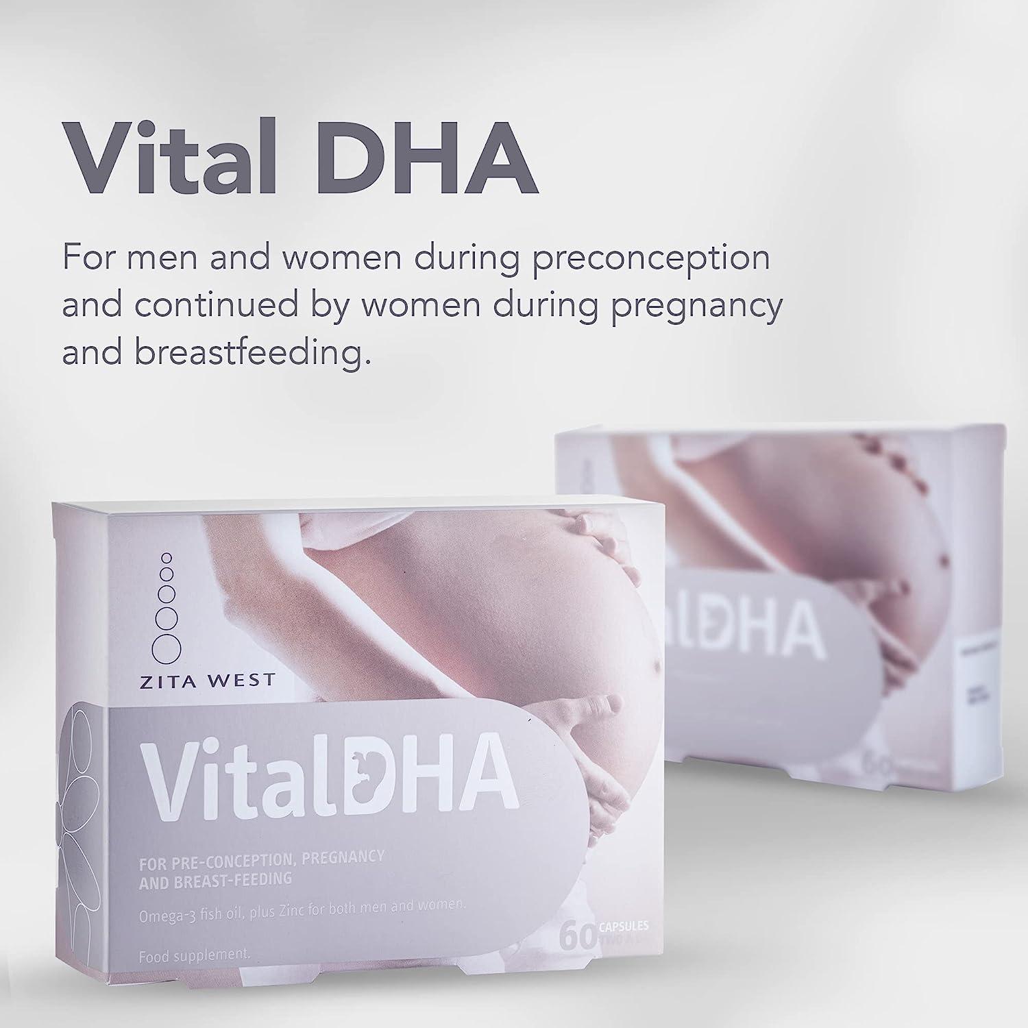 Zita West Vital DHA with Omega 3 Prenatal Vitamin with DHA and EPA