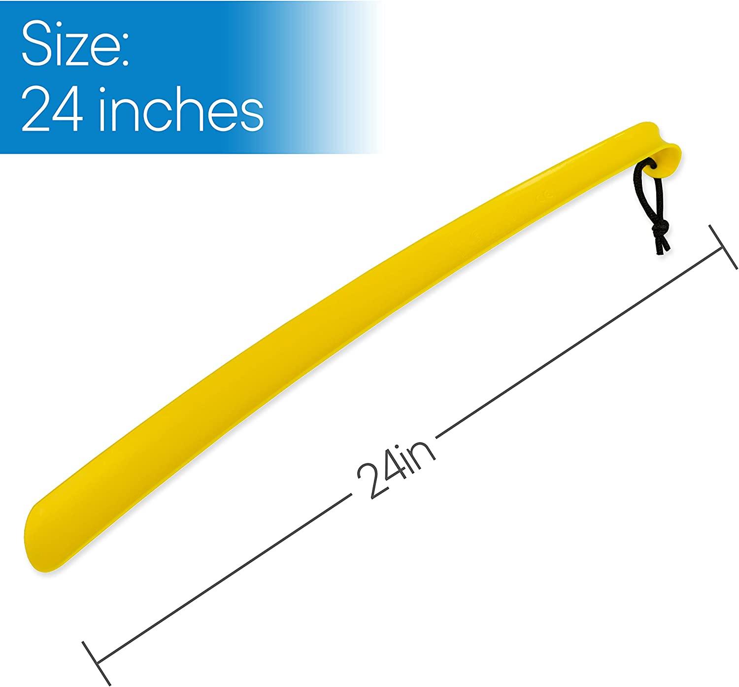 RMS 2 Pack Extra Long Handled Shoe Horn with Curved Handle and Hang Up