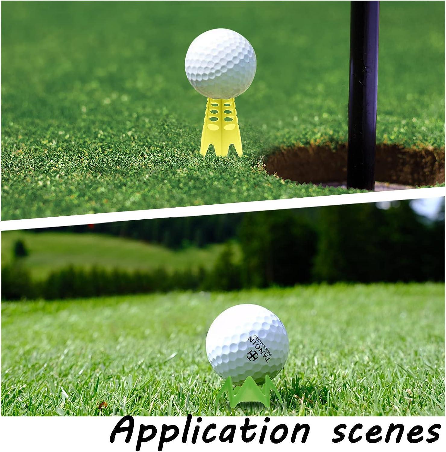 Tee da golf in plastica con cuscino in gomma, colori misti