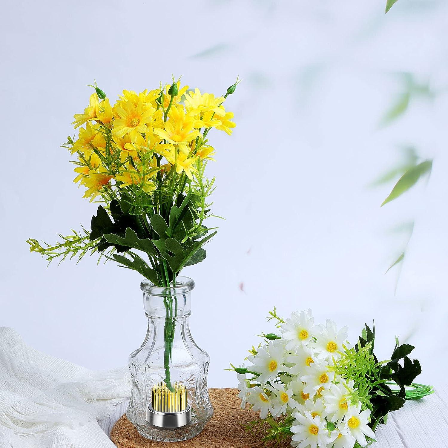 4 Pcs Flower Frogs Kenzans Round Floral Pin Frogs Flower Arranger Frog