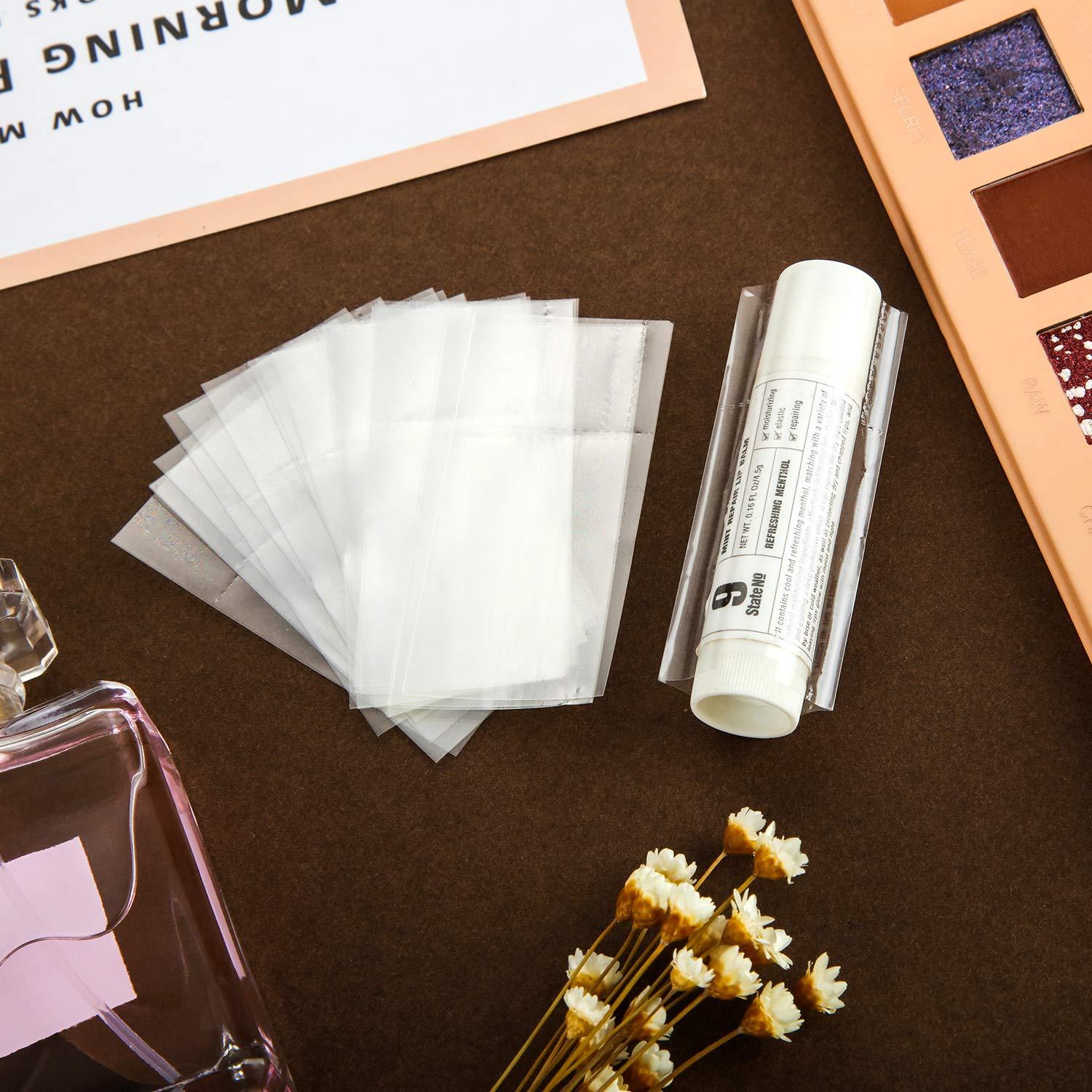 1000 Pieces Shrink Wrap for Lip Balm Tubes Chapstick Lip Balm Shrink Wrap Bands Sleeves Lip Balm