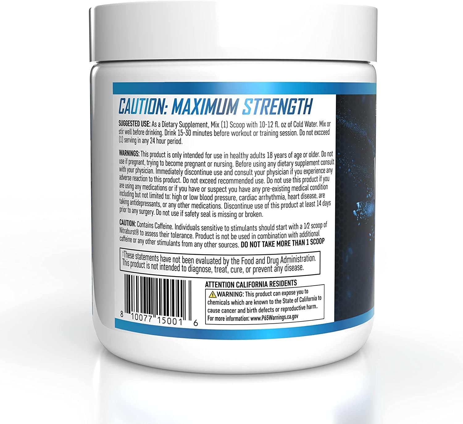 Giant Sports Nitraburst Pre Workout Powder Boosts Strength, Energy