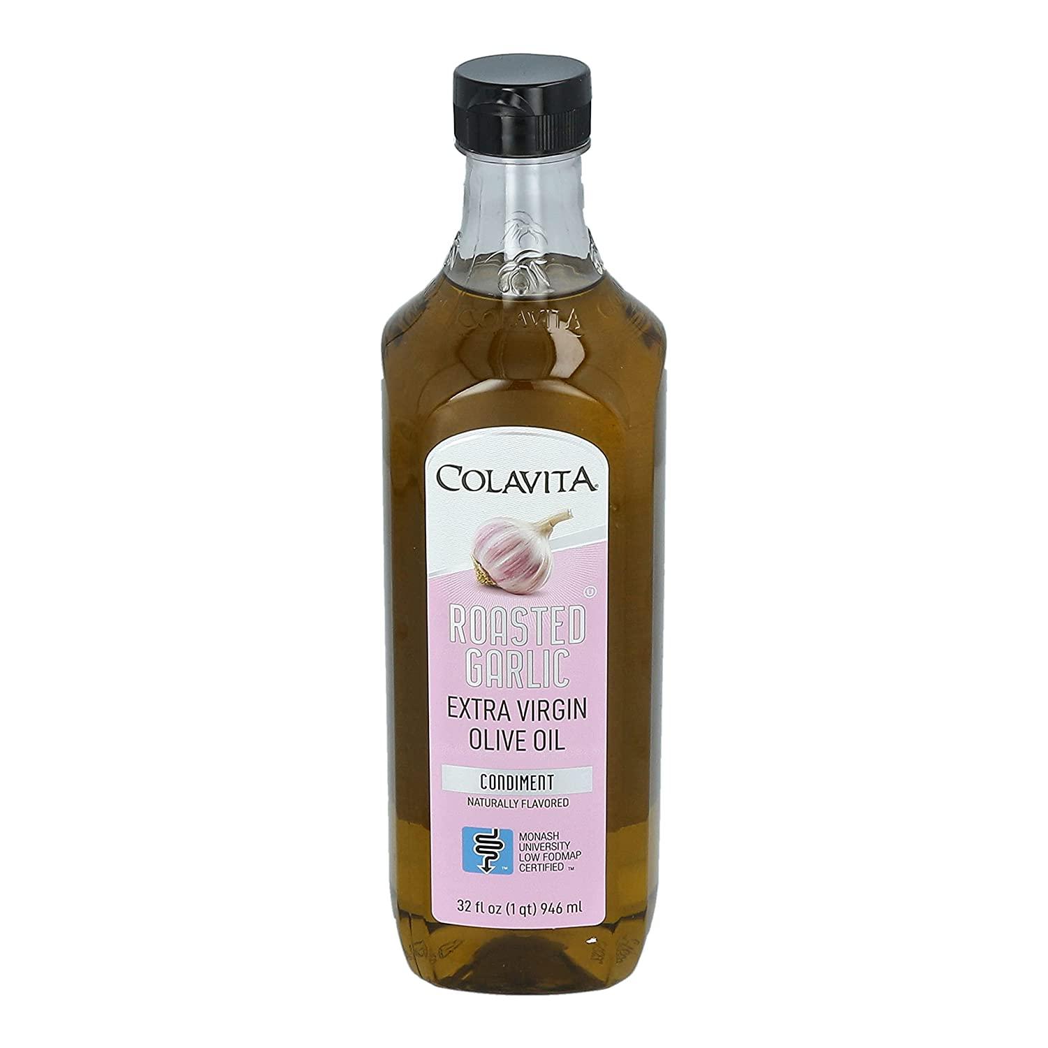 Colavita Roasted Garlic Extra Virgin Olive Oil, Low FODMAP, 32 Fl Oz