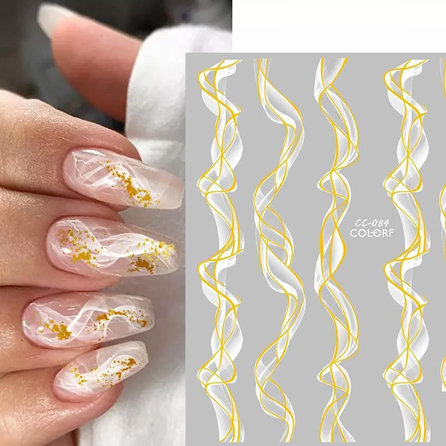 Nexgen Mails Black White & Gold with Rhinestones | Black gold nails, White  nails with gold, White nail designs